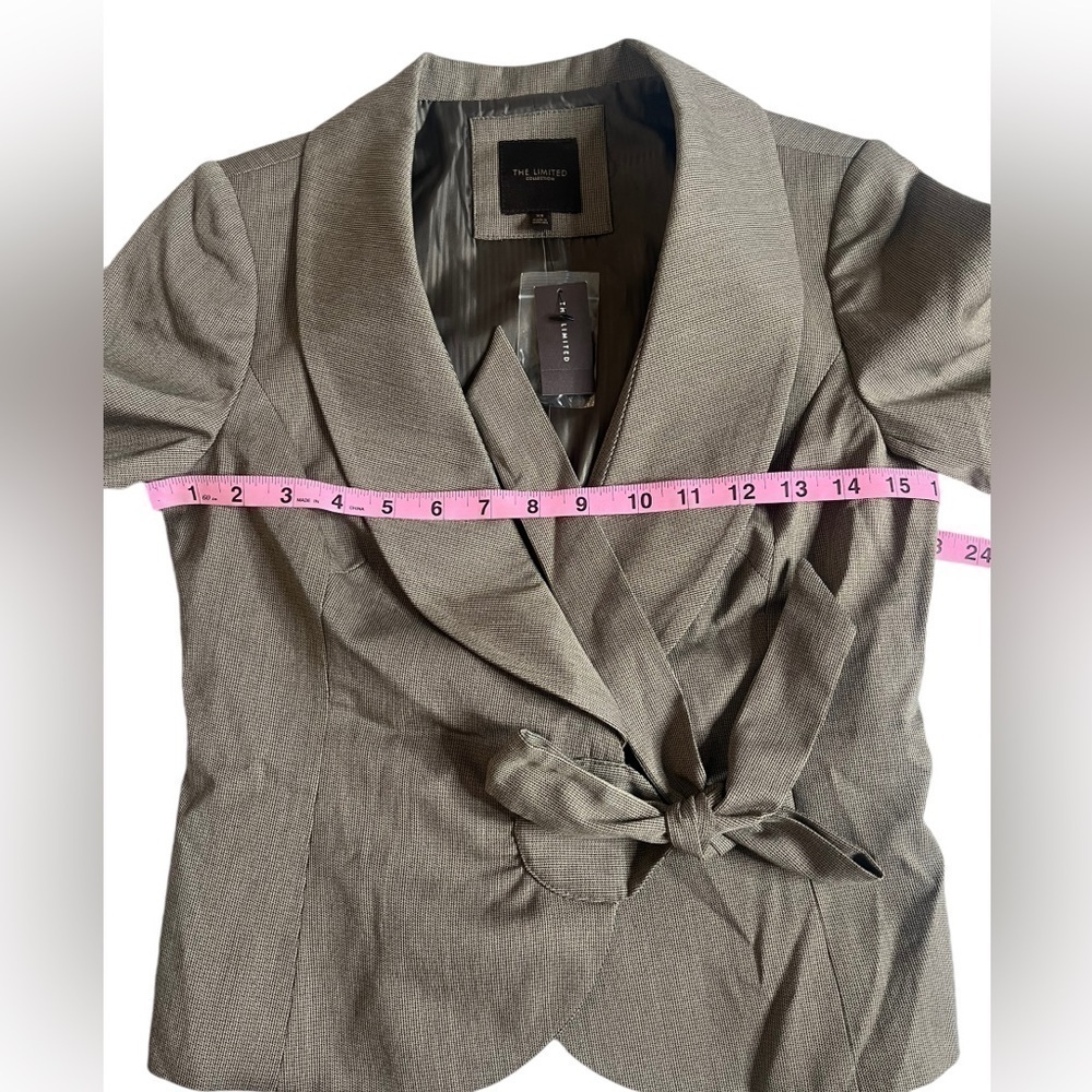NWT Limited jacket with side tie brown/tan size xsmall . - Picture 10 of 10
